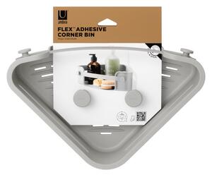 UMBRA Ъглов стенен органайзер за баня “FLEX ADHESIVE“- сив
