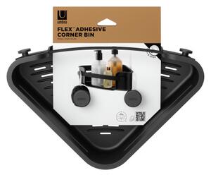 UMBRA Ъглов стенен органайзер за баня “FLEX ADHESIVE“ - черен