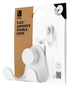 UMBRA Двойна закачалка за стена “FLEX ADHESIVE“ - бяла