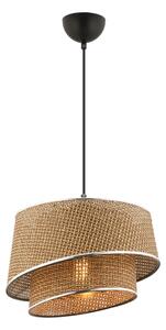 Polилей на кабел BARETTE 1xE27/60W/230V кафяв/лъскав хром