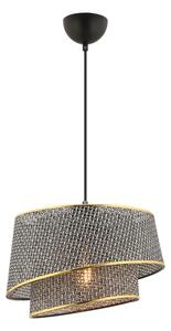 Висяща лампа на кабел BARETTE 1xE27/60W/230V сива/златиста