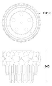 Brilagi - LED Кристален плафон MIRAGE 5xE14/40W/230V
