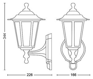 Philips 1747330PN - Екстериорен аплик със сензор 1xE27/60W/230V IP44