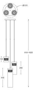 Zuma Line P0389-03D-F7AC - Кристален висящ полилей GEM 3xG9/28W/230V