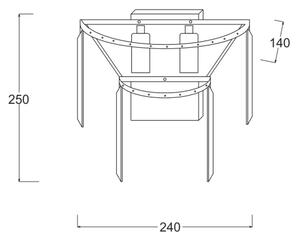 Zuma Line 17106/2W-CHR - Кристален аплик AMEDEO 2xE14/40W/230V
