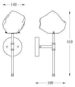 Zuma Line W0488-01D-SEAC - Аплик ROCK 1xG9/28W/230V