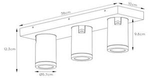 Lucide 09930/15/30 - LED Димируем спот TAYLOR 3xGU10/5W/230V IP44