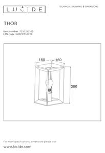 Lucide 73202/01/15 - Аплик THOR 1xE27/60W/230V