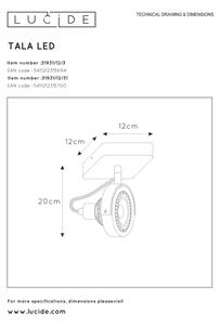 Lucide 31931/12/30 - LED Димируем спот TALA 1xGU10/12W/230V черен