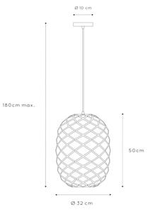 Lucide 21417/32/02 - Висящ полилей WOLFRAM 1xE27/60W/230V месинг