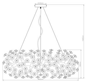 Globo 64135H3C - LED кристален полилей на кабел KATRINA 20xG9/3,5W/230V