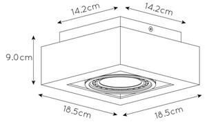 Lucide 09120/12/30 - LED Димируем спот ZEFIX 1xGU10/12W/230V черен