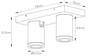 Lucide 09930/10/31 - LED Димируем спот TAYLOR 2xGU10/5W/230V IP44