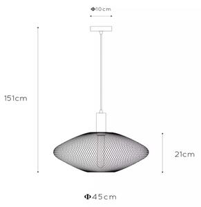 Lucide 21423/45/02 - Висящ полилей MESH 1xE27/40W/230V