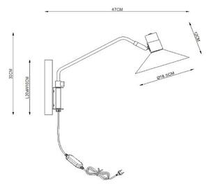 Lucide 05228/01/30 - Димируем аплик PEPIJN 1xE14/40W/230V