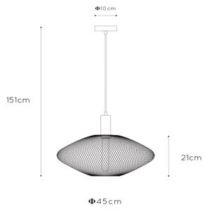 Lucide 21423/45/30 - Висящ полилей MESH 1xE27/40W/230V