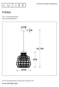 Lucide 02406/01/36 - Висящ полилей FIONA 1xE27/60W/230V