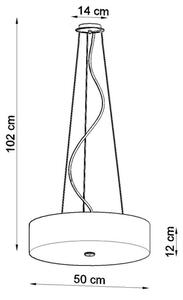 Sollux SL.0758 - Висящ полилей SKALA 5xE27/60W/230V ⌀ 50см черен