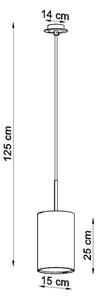 Sollux SL.0742 - Висящ полилей OTTO 1xE27/60W/230V ⌀ 15см черен