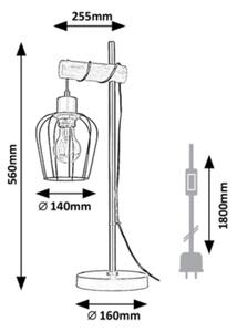 Rabalux 5245 - Настолна лампа FABIAN 1xE27/40W/230V