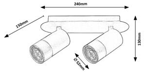 Rabalux 5070 - Спот ZIRCON 2xGU10/5W/230V