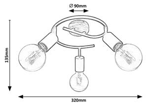 Rabalux 3978 - Спот PABLO 3xE27/40W/230V