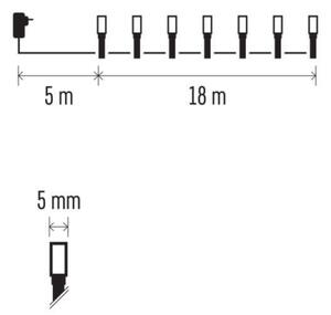 LED коледна външна гирлянда 180xLED/23m IP44 многоцветна