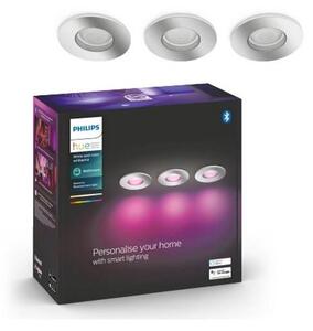 Philips-К-кт 3 бр. LED RGB димируеми лунички за баня Hue 1xGU10/5,7W/230V IP44