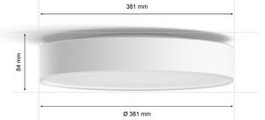 Philips - LED плафон Hue ENRAVE M LED/19,2W/230V, бял, с функция за димиране + дистанционно управление