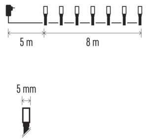 LED Екстериорни Коледни лампички 80xLED/13м IP44 винтидж