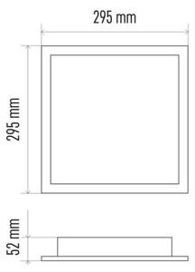 LED Димируема лампа LED/20W/230V квадратна + д.у. 2700K-6000K