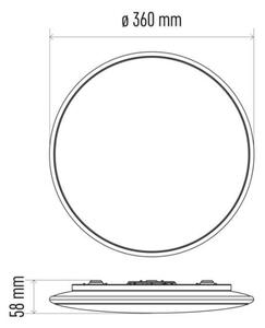 LED Димируема лампа LED/24W/230V кръгла + д.у. 2700K-6000K