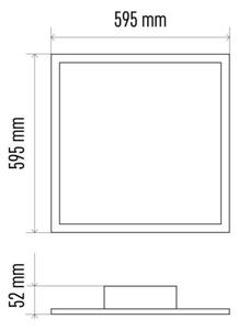LED Димируема лампа LED/40W/230V квадратна + д.у. 2700K-6000K
