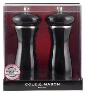 COLE&MASON Комплект мелнички за сол и пипер “SHERWOOD BLACK GLOSS“ - 16,5 см. - цвят черен