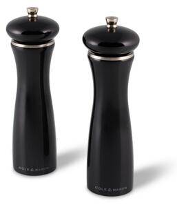 COLE&MASON Комплект мелнички за сол и пипер “SHERWOOD BLACK GLOSS“ - 20 см. - цвят черен