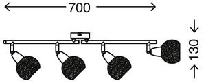 Briloner 2046-042 - Спот VIOLA 4xE14/40W/230V