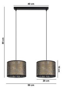 Висящ полилей REZO 2xE27/60W/230V златист