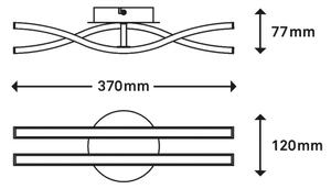 Briloner 3194-029 - LED Повърхностен полилей GO 2xLED/6W/230V