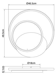 Globo 48438-36 - LED Димируем плафон RODAN LED/36W/230V + д.у