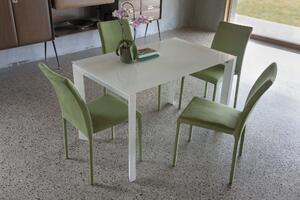 ТРАПЕЗНА МАСА РАЗТЕГАТЕЛНА DINNER VETRO 624 EXTRA-WHITE 120-170x75см LaSeggiola