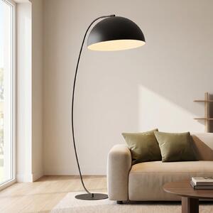 EMIBIG LIGHTING Степенна лампа Arcos, черна, височина 150 cm, метал, Черен, Дневна/трапезария, Метал, Модерен