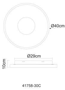 Globo 41758-30C - LED Димируем плафон JOLLI LED/30W/230V + д.у