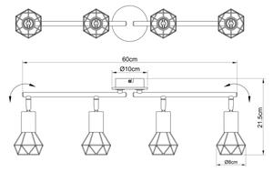 Globo 54802S-4H - Спот XARA 4xE14/40W/230V