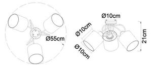 Globo 15431-3D - Повърхностен полилей BEMMO 3xE14/25W/230V