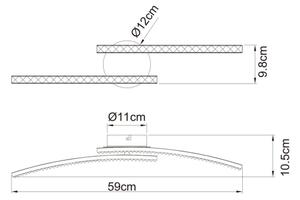 Globo 67169-12IP - LED Повърхностен полилей за баня JULES 2xLED/6W/230V IP44