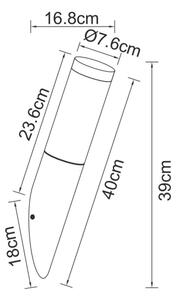 Globo 3157SW - Екстериорен аплик със сензор BOSTON 1xE27/15W/230V IP44