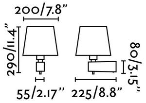 FARO 29975 - Аплик ROOM 1xE27/15W/230V черен