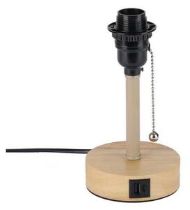 Brilagi - Настолна лампа с USB порт TABLON 1xE27/25W/230V дъб/бежов
