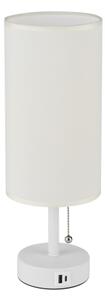 Brilagi - Настолна лампа с USB порт TABLON 1xE27/25W/230V бяла/кремава
