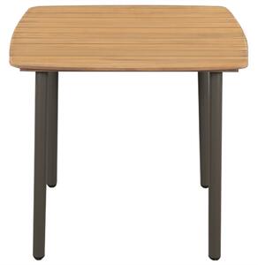 VidaXL Градинска маса, 80x80x72 см, акациево дърво масив и стомана